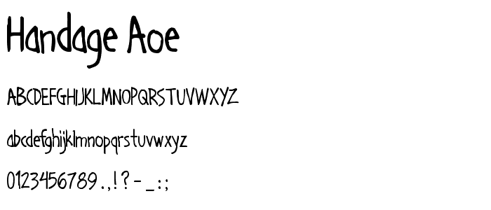 Handage AOE font